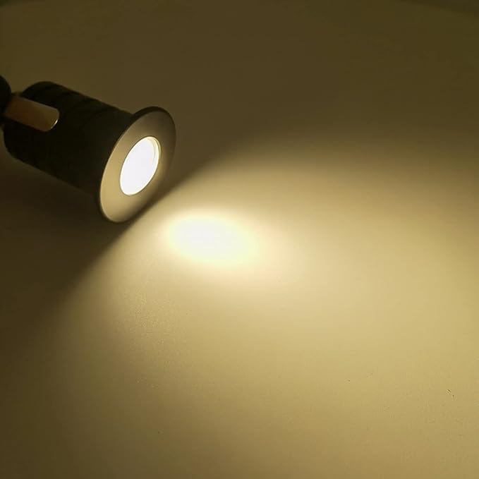 YASHIDA Recessed LED Deck Step Lights with Protecting Shell, In Ground Outdoor LED Landscape Lighting IP67 Waterproof,12V 24V Low Voltage for Garden,Yard Steps,Stair,Patio,Floor,Kitchen Decoration