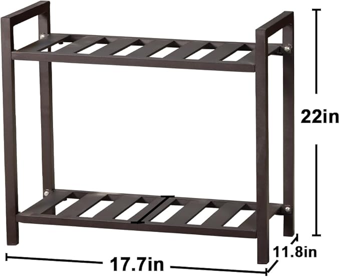 Versatile Indoor/Outdoor Plant Stand – High-Strength Aluminum with 300 LBS Load Capacity - Ideal Decor for Patios, Gardens, Living Rooms | L17.7 x W11.8 x H22 inches