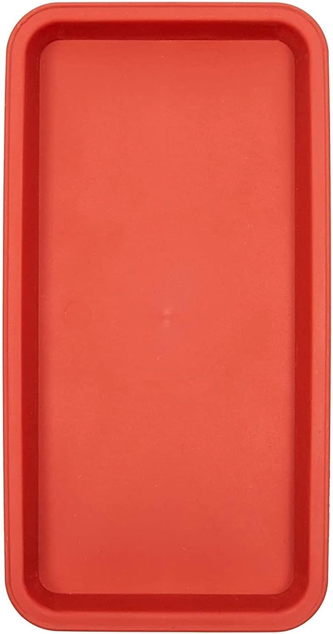 Juvale 8 Pack Plastic Plant Drip Trays for Planters, Pots, Rectangular Saucer Pans for Indoors, Outdoors (Terracotta Red, 6.5x12 in)
