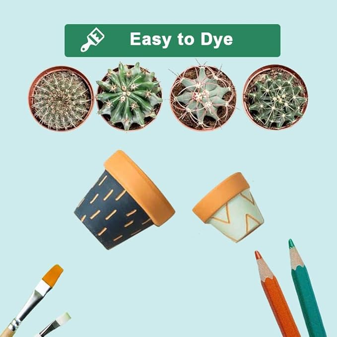 vensovo 48 Pcs 2" Tiny Terracotta & Terra Cotta Pots with Drainage - Small Mini Clay Ceramic Pottery Planter Ideal for Indoor/Outdoor Plants, Crafts, Wedding Favors