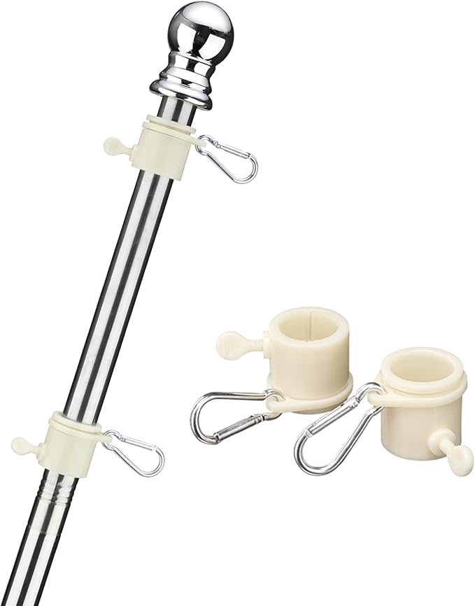 Flag Pole, 6FT Flag Pole for House - Residential or Commercial Metal Flagpole for Garden Yard Porch Truck Boat (No Bracket)