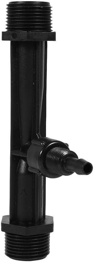 Fertilizer Injector Tube, Irrigation Venturi Fertilizer Injector with 1/2" 3/4” 1” Inch Agriculture Garden Fertilizer Mixer Injector Agriculture Tool Plastic Black(3/4inch)