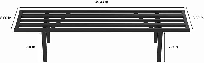Zhongma One Tier Metal Plant Stand (35.43 L x 8.66 W x 7.9 H) Heavy Duty Plant Holder for Home, Window,Garden, Plant Lovers, Display Stand
