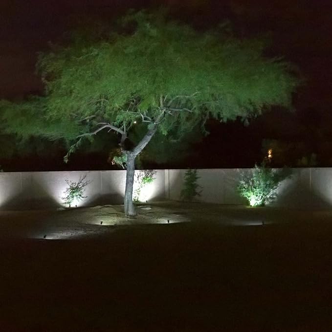 2 Pack Outdoor Landscape Lighting 5W COB LED Spotlights for Garden Lawn Wall Yard Path with Spiked Stand and Plug Adapter (Cool White)