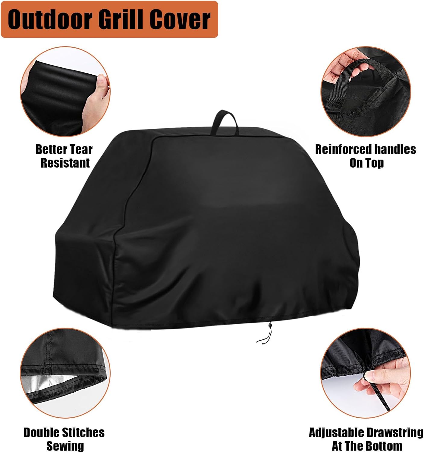 Grill Cover Fit for Charbroil Bistro Pro Tabletop Electric Grill, Dust-Proof Protable Covers for Outdoor Electric BBQ Grills - 21.2" D x 18.5" W x 18.6" H