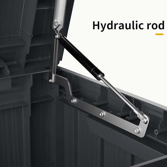 80 Gallon Outdoor Storage Box Waterproof Lockable Resin Deck Box Large, Patio Storage Bin for Pool Accessories Cushion Furniture, Garden Tools, UV-Resistant Outside Delivery Black