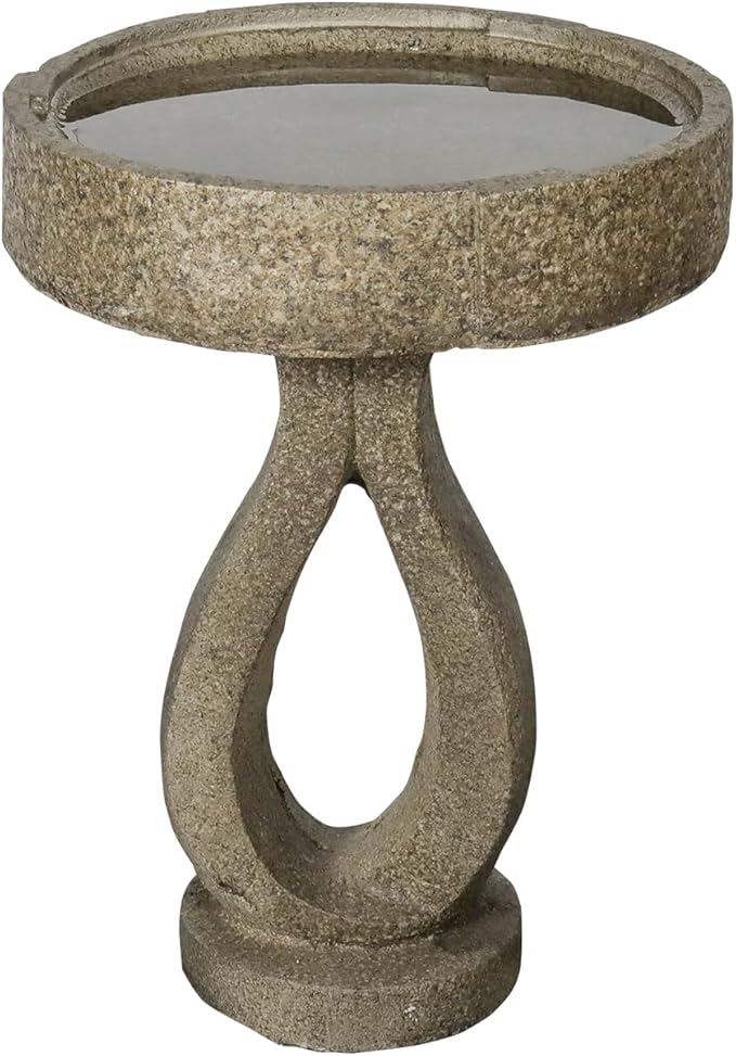 SKYFIRE 21.8”Birdbaths for The Garden Clearance -Concrete Modern Bird Bath for Outside, Yard Statue Decoration for Garden, Patio, Yard, Lawn -15.7”Dia X 21.8”H Contemporary Birdbath with Pedestal