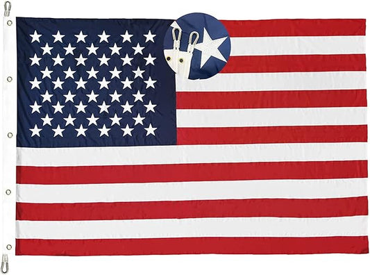 Homissor American Flag 15x25 Ft Large US Flags USA Giant United State Flag Heavy Duty Outdoor Embroidered Stars for All Weather High Wind Sewn Stripes With Brass Grommets