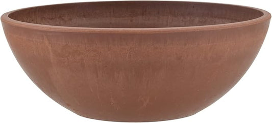 PSW M20TC Pot Collection Shallow Garden Bowl Planter for Succulents, Bonsai, Fairy Gardens, Herbs, 8-inch, Terra Cotta Color