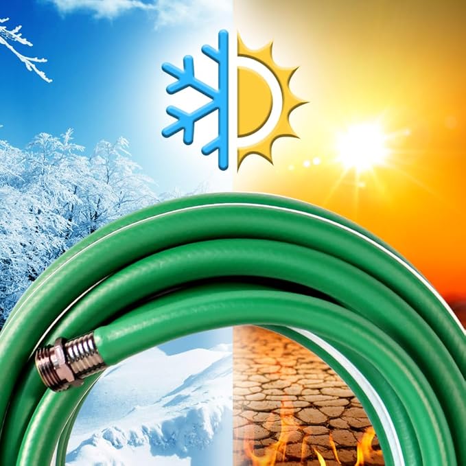 Short Garden Hose 8 ft – Hybird Water Hose Leader - Small Hose Extension, Lightweight Hose Extender for Lawn Watering, Car Washing - Burst 500 Psi (Green, 8 FT)