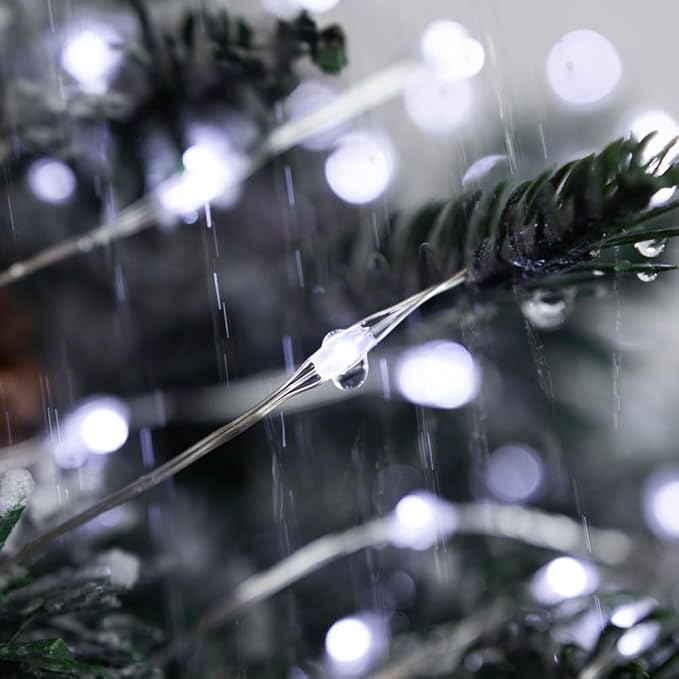 Fairy Lights Plug in,66FT 400 LEDs Waterproof String Lights,Twinkle Light with Remote for Outdoor Indoor Christmas Wedding Birthday Garden Party Decorations,2 Inch Space,Cool White