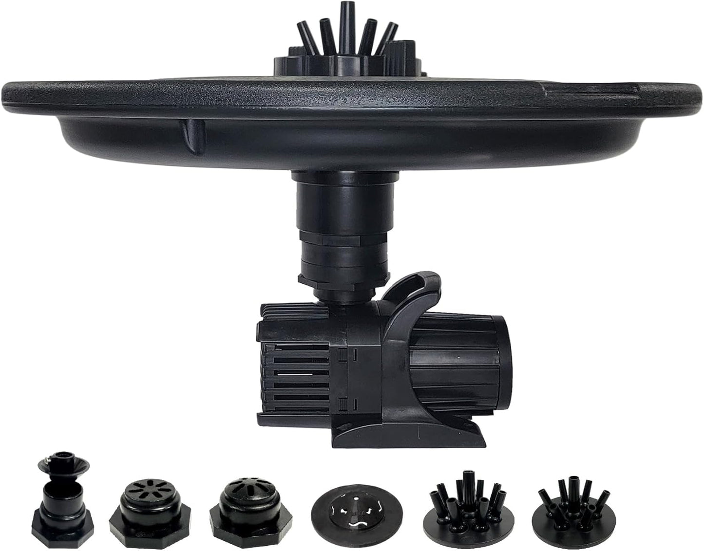 HALF OFF PONDS Floating Fountain – 1/2 HP Pond Aerator, 100' Cord – 6,100 GPH Water Pump – 9 Spray Patterns - Improves Water Quality - for Ponds & Water Gardens