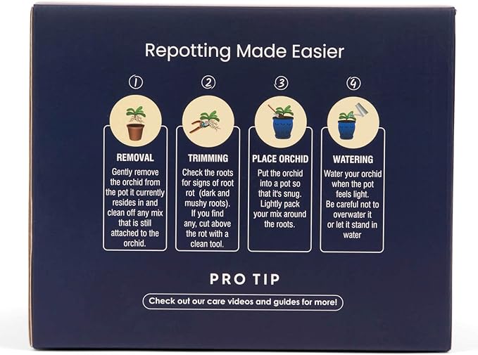 rePotme 6" Pinwheel Fluted Ceramic Plant Pot (Midnight Blue) - Great for Orchids, All Indoor Plants - Includes Matching 6 inch Slotted Pot Liner