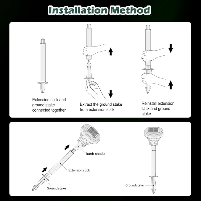 Solar Pathway Lights Outdoor, 8 Pack RGB Color Changing+Warm White LED Path Light IP67 Waterproof, Solar Powered Lights for Walkway Driveway Garden Yard Backyard Lawn Landscape Lighting Decorative