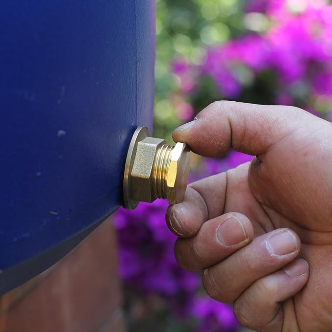 3/4" GHT Male Brass Pipe Plug Outer Garden Hose Male Threaded End Cap Plug Garden Irrigation Pipe Fittings Water Tubing Stopper （3 PCS）