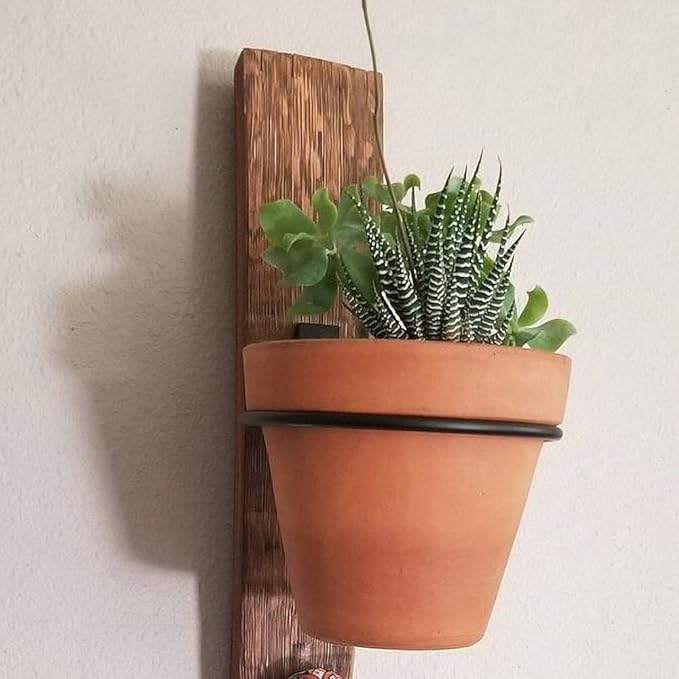 6 Pack 5in Flower Pot Holder Ring Wall Mounted Metal Planter Hooks Hangers Wall Bracket Wall Planter Hook (6, 5")