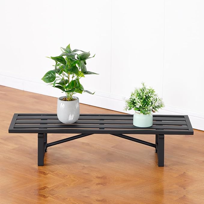 Plant Stand - Indoor/Outdoor Extra-Sturdy Aluminum Plant Stand with 300 LBS Capacity, L37.8 x W11.4 x H7.9 inch – Ideal for Patios, Gardens, Living Room Decoration