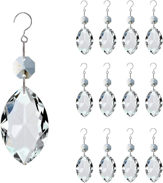12pcs Crystal Suncatchers, Hanging Crystals Chandelier Prisms for Windows, Rainbow Maker Home Decoration