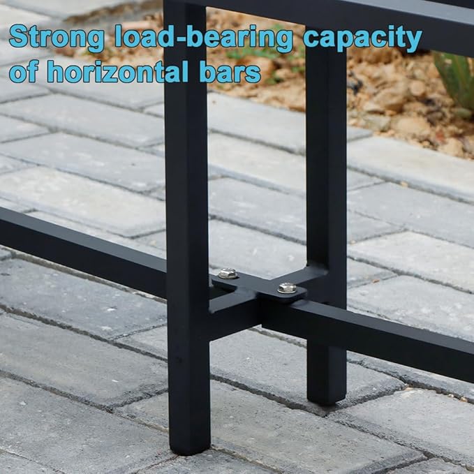 Chic & Robust 300 LBS Capacity Aluminum Plant Stand - Your Indoor & Outdoor Plant Display Solution, Size: L47.2 x W11.4 x H7.9 inch.