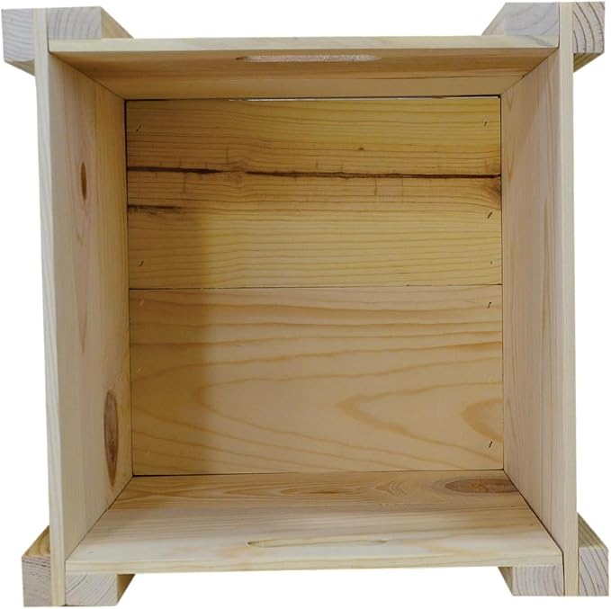 Natural Pine Wooden Plant Box 14 x 14 x 12 Inches Outside Dimensions