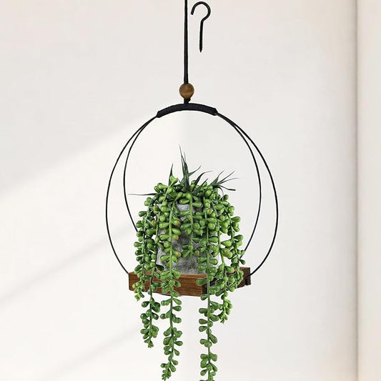 Hanging Planter for Indoor Plants - Outdoor Plant Hanger, Mid Century Metal Plant Hanger, Plant Hanger Indoor Conner Ceiling, Gift for Mom, Plant Lovers, Housewarming