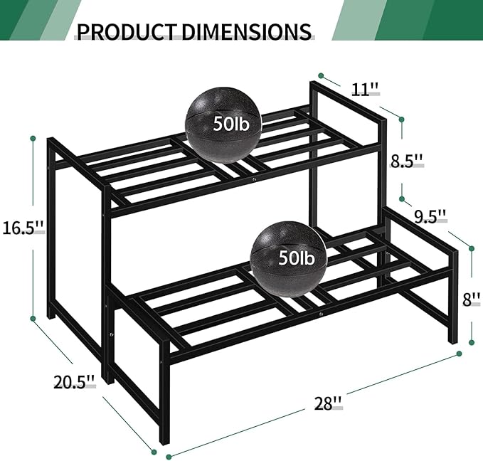 Plant Stand Indoor Outdoor, 2-Tier Wrought Iron Plant Stands, Stackable Metal Plant Shelf Decorative Outdoor Flower Stand Heavy Duty Pedestal Stands for Garden Deck Living Room, Black
