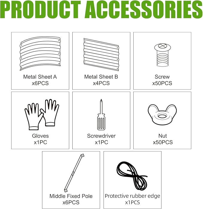 SnugNiture Galvanized Raised Garden Bed, 8x4x1.5ft Oval Metal Planter Box for Planting Outdoor Plants Vegetables