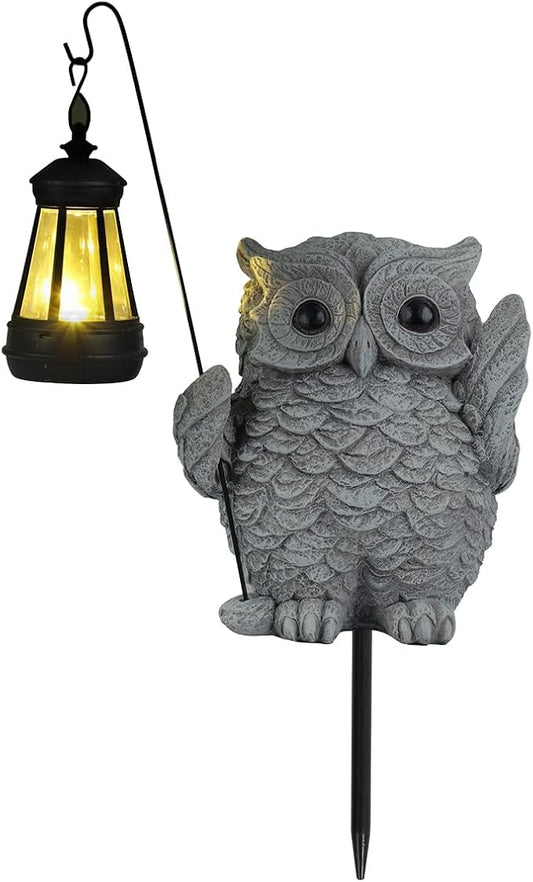 Owl Garden Decor,Owl Solar Lights Outdoor Garden,Solar owl Garden Decor,Outdoor Solar Lights for Yard Decorations,Solar Decorations for Outside,-Unique Housewarming Gifts