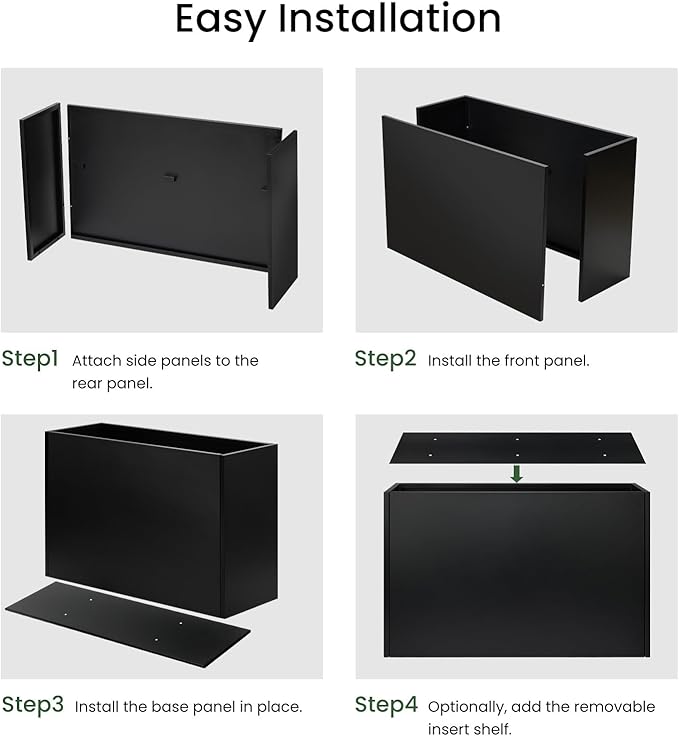 Metal Planter Box 38”x12”x30” with Adjustable Shelf & Smart Drainage - Heavy-Duty Powder-Coated Steel, All-Weather Indoor/Outdoor Use for Garden, Patio, Balcony