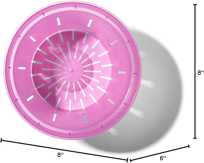 rePotme Orchid Pot - 8 inch Slotted Orchid Pots with Holes - 3 Pack (Rose Quartz)