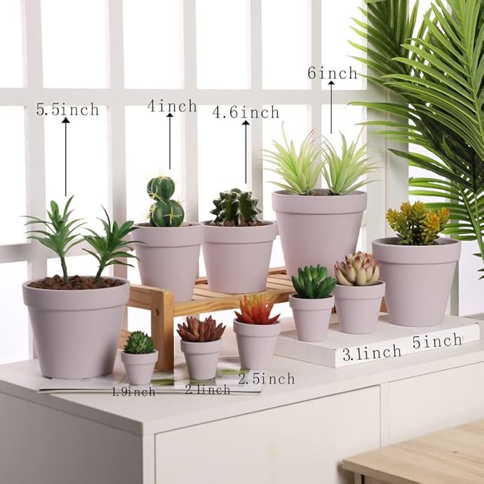 Yishang 36 pcs Small Mini Pink Clay Pots, 2.5'' Terracotta Pot Clay Ceramic Pottery Planter,Cactus Flower Terra Cotta Pots,Succulents Nursery Pots,with Drainage Hole,Great for Crafts,Wedding Favor