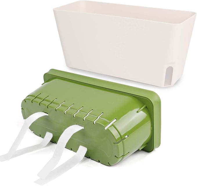 OurWarm Windowsill Herb Planter Box, Set of 3, Self Watering Plant Pots, 10.5 Inch Rectangular Planter Pots, Decorative Garden Flower Pots for indoor plants, Herbs, Vegetables, Flowers (3 Colors)