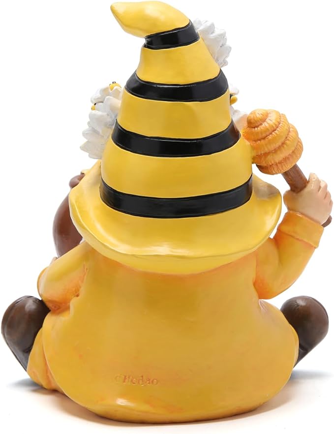 Hodao Bumble Bee Spring Gnome Decorations Honey Bee Gnomes Ornaments World Bee Day Decorations Gifts Summer Gnomes Figurines Honey Bee for Garden Decor Bee Birthday Gifts for Mom, Women, Grandma