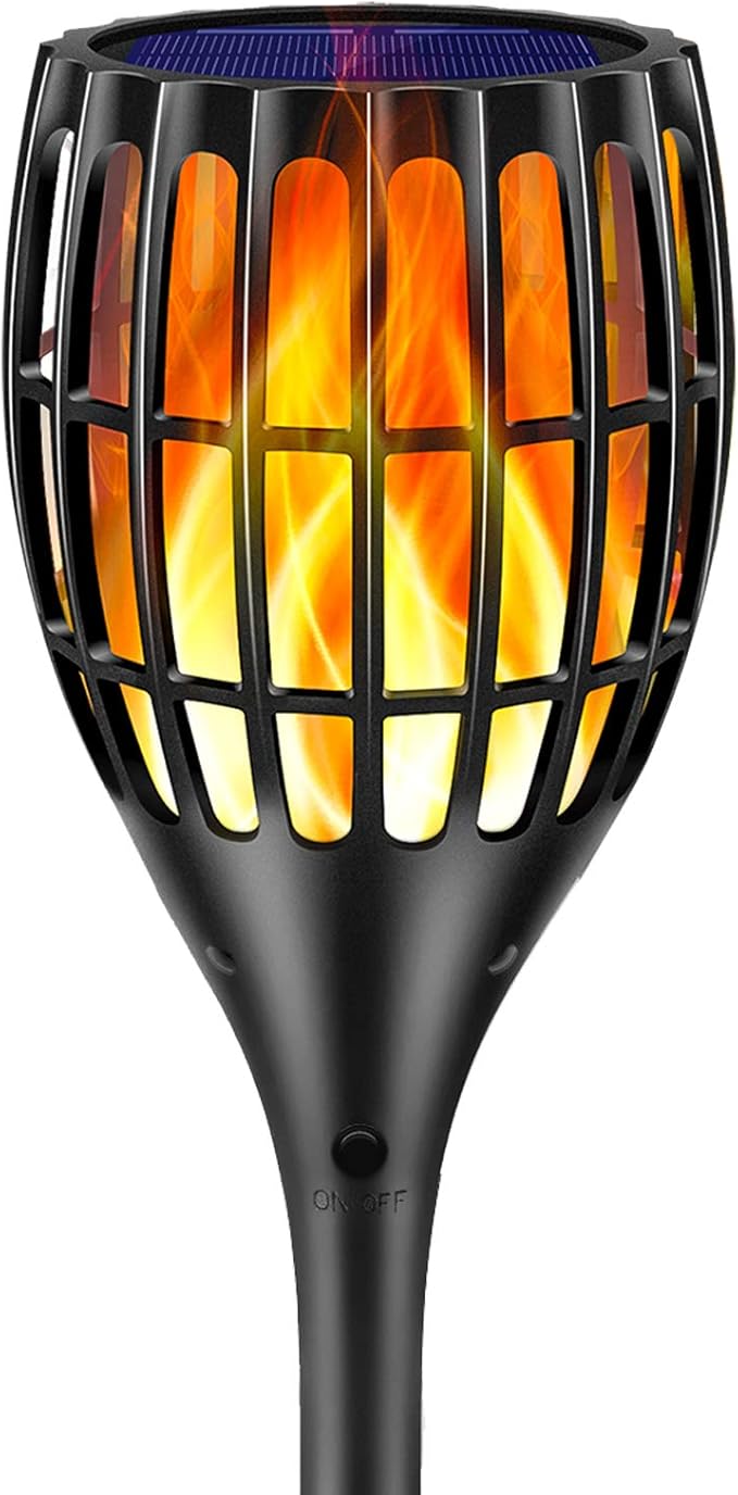Solar Torch Lights, Waterproof Flickering Flames Torches Lights 43" Outdoor Solar Spotlights Landscape Decoration Lighting Dusk to Dawn Auto On/Off for Yard Patio Driveway, 1 Pack
