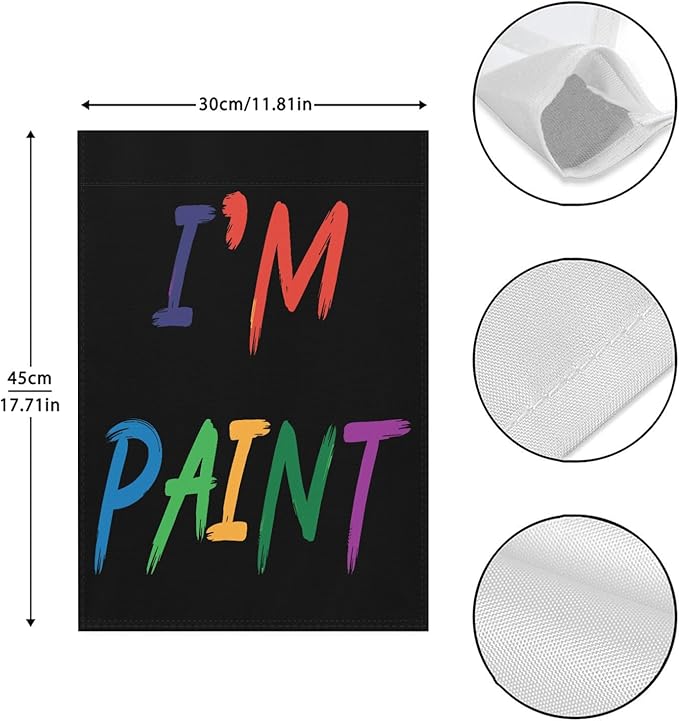 I like To Fingers Paint I'm Paint For Couple Valentines Garden Flags 12x18 Double Sided Funny Banner for All Season