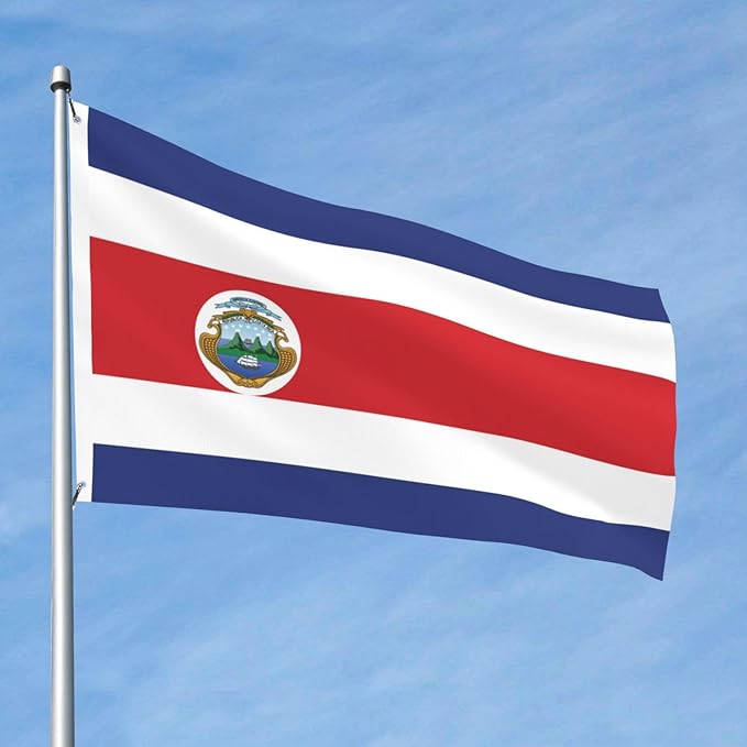 Costarica Flag Garden Yard House 2x3 ft Flags Double Sided Print Banner Indoor Outdoor Party Home Decorations for Boat Dorm House Balcony