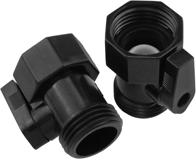 3/4Inch Plastic Garden Hose Connector Garden Hose Shut Off Valve Plastic for Irrigation System Garden Sprayer Sprinkler 4PCS