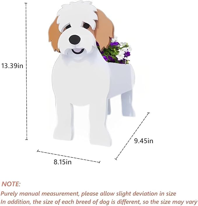 Karelian Bear Dog Planter Plant Pots,Cute Garden Dog Flower Planter,Dog Planters Birthday Gifts for Women,Office,Indoor/Outdoor Decor（9.45 * 8.15 * 13.39in）