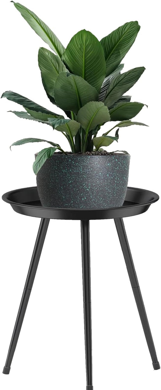 Plant Stand Indoor Outdoor - Flower Pot Stands Tall Metal - Heavy Duty Plant Holder - Small Round Plant Table for Living Room Balcony Patio Garden Home