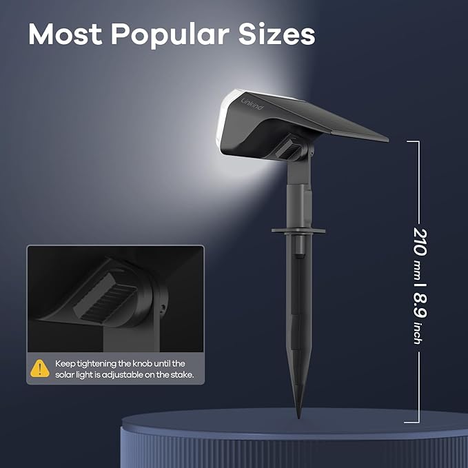 Linkind Solar Spot Lights Outdoor, 60 LEDs Solar Lights Outdoor Waterproof IP67 with 30% Conversion Rate, Ideal for Landscape, Garden, Yard, Pathway (4 Pack, Cool White)