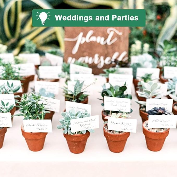 vensovo 48 Pcs 2" Tiny Terracotta & Terra Cotta Pots with Drainage - Small Mini Clay Ceramic Pottery Planter Ideal for Indoor/Outdoor Plants, Crafts, Wedding Favors