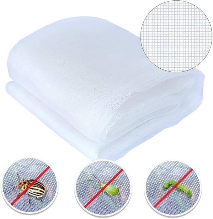 Agfabric Garden Netting 6.5'x49' Barrier Net, Bird Netting for Garden Trees Vegetable and Plants, White