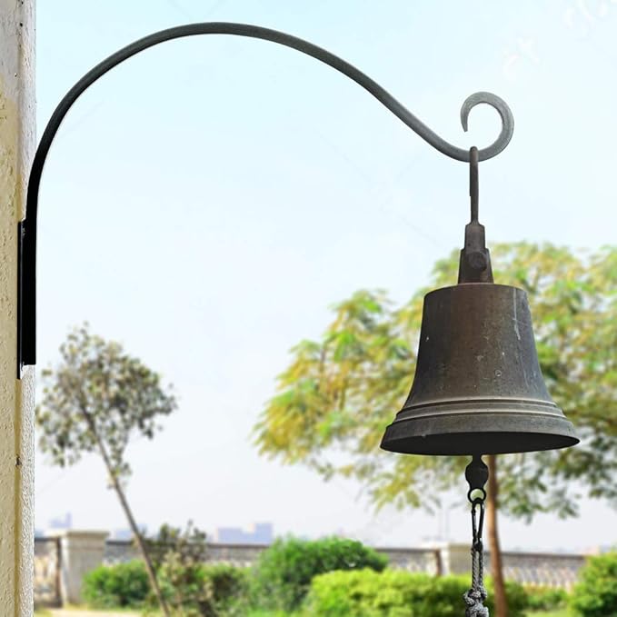 Heavy Duty Plant Hanger Bracket (16"/Black) Outdoor Hand-Forged Hanging Plant Bracket Durable and Stable Bird Feeder Hanger