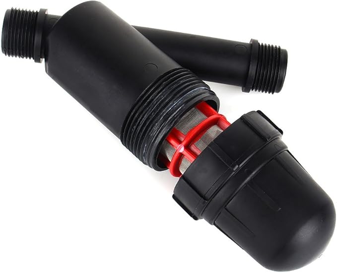 Estink Irrigation Filter, 3/4in Screen Irrigation Filter Y Water Filter Strainer Stainless Steel Screen Inline Filter Mesh Conditioning Strainer 120 PSI for Garden Greenhouse Agricultural