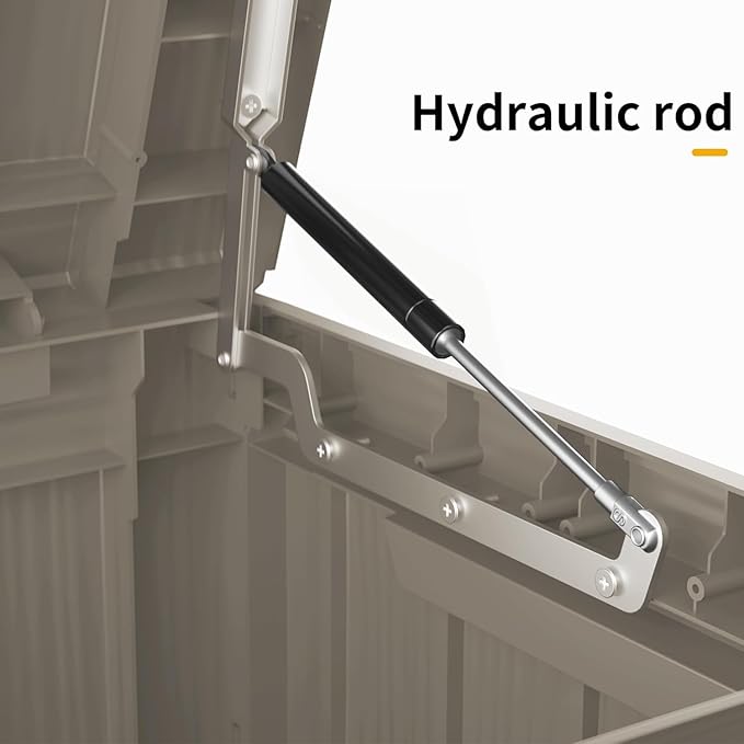 Heavy-Duty 150 Gallon Waterproof Deck Storage Boxes for Outdoor - Patio Deck Box & Pool Storage Organizer, Lockable Resin Chest for Cushions & Tools, UV-Resistant, Slate Grey