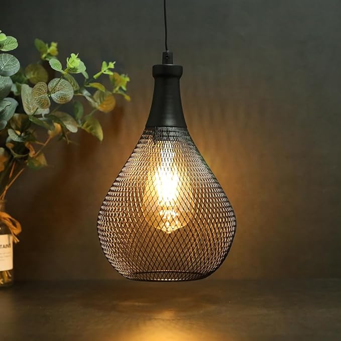 JHY DESIGN Hanging Lamp Battery Operated Cordless Hanging Light Great for Parties Patio Events for Indoors Outdoors(Teardrop Shape)