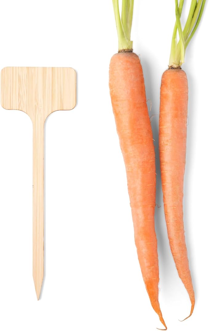 Bamboo Plant Stakes, 50pcs, Extra Long Plant Labels (2.25" x 1.5" x 7"), Bamboo Garden Signs, 50 pcs Plant Tags, Plant Identifications Stakes, Plant Markers