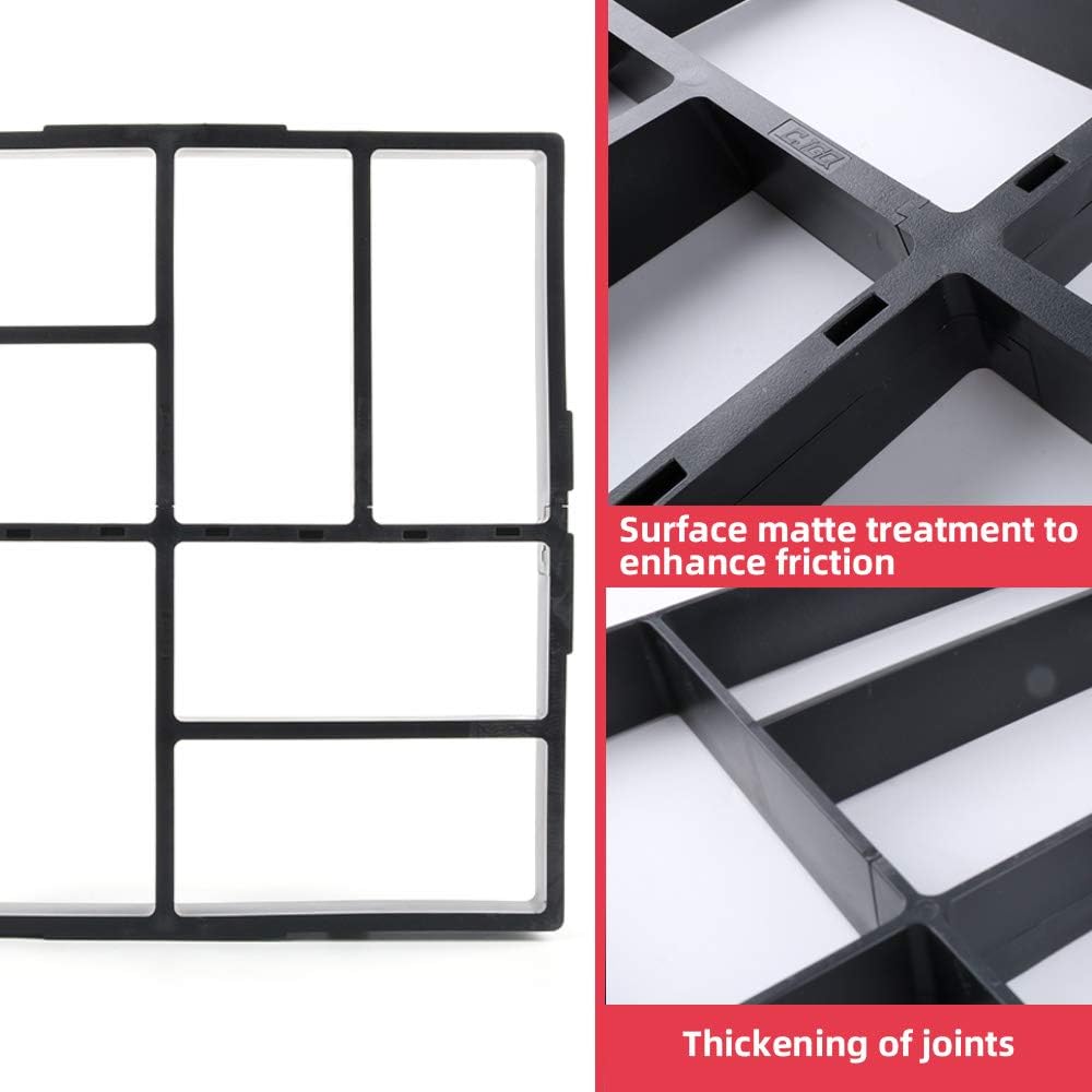 Anothera 2Pack 15.7"x15.7"x1.57" Walk Path Maker Reused Concrete Molds Pathmate Stone Molding Stepping Stone Paver Walk Way DIY Path Paving Garden Yard Patio Mold (8-Grid)