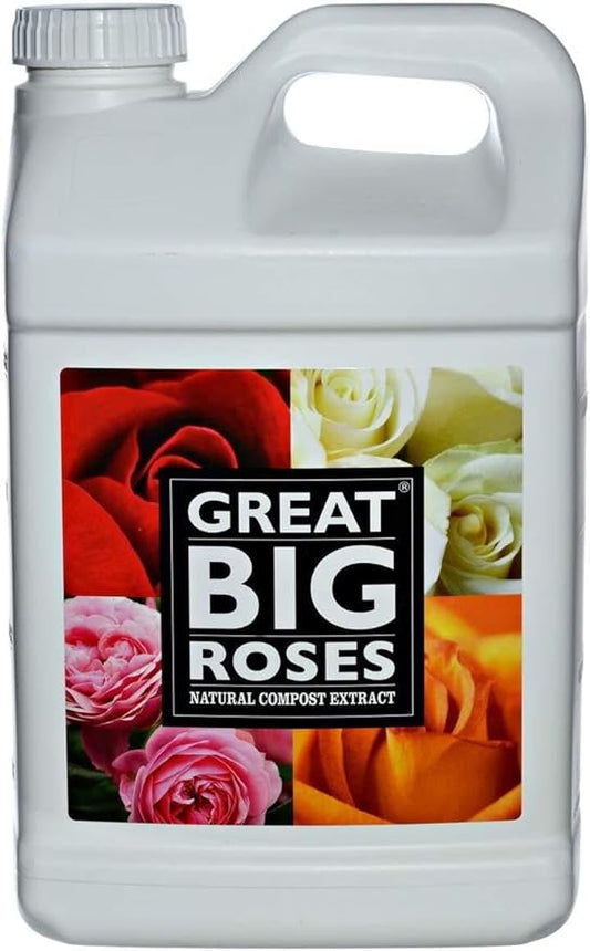 Great Big Roses – Soil and Rose Fertilizer Booster to Grow The Best Roses and Flowers; Rose Food Compost Extract for Rose Bush, 2.5 Gallon Concentrate (Makes 80 Gallons)
