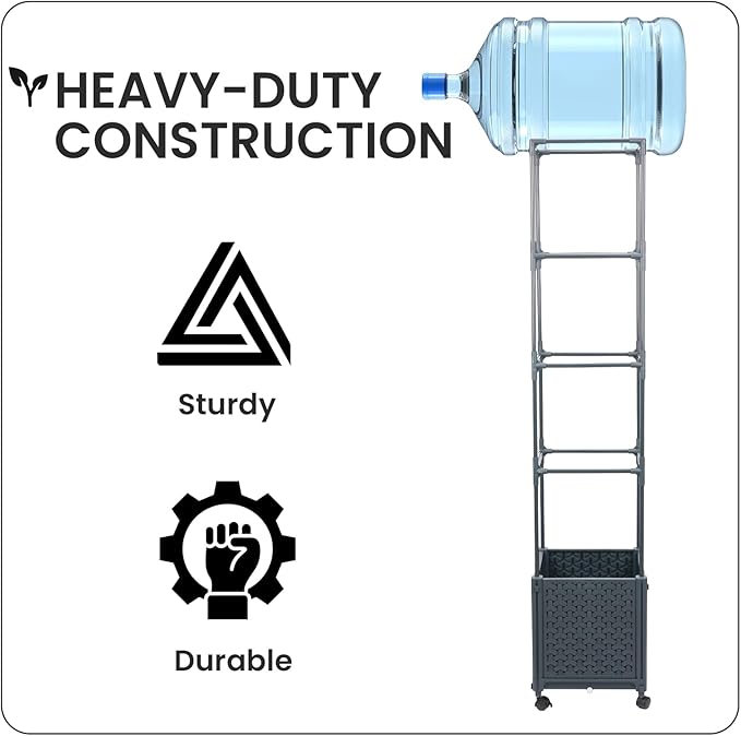Raised Garden Bed with Tomato Cage 56.7” Self Watering Tomato Planter Boxes with Trellis Wheels for Outdoor Climbing Flowers Vegetable Vine Vegetables